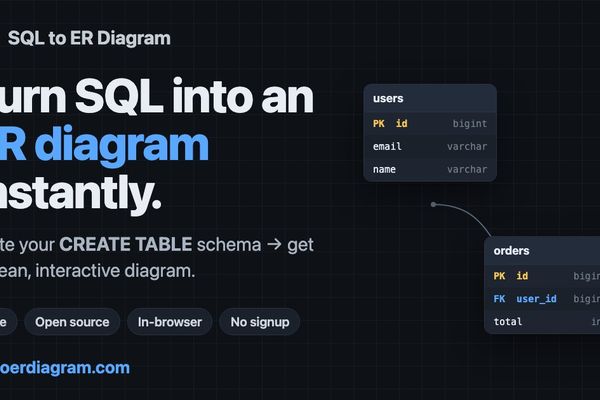 SQL to ER Diagram — Free Online ERD Generator from SQL (no signup)