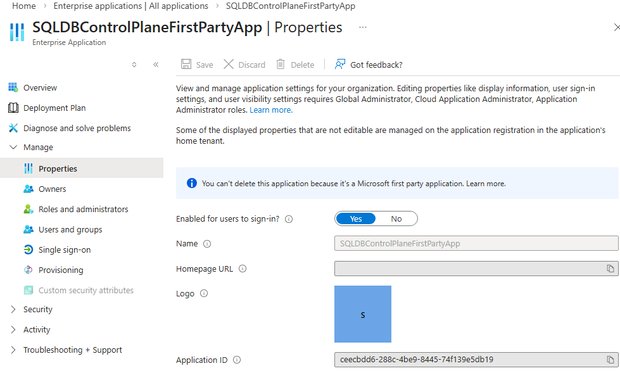 SQLDBControlPlaneFirstPartyApp explained | Microsoft Community Hub