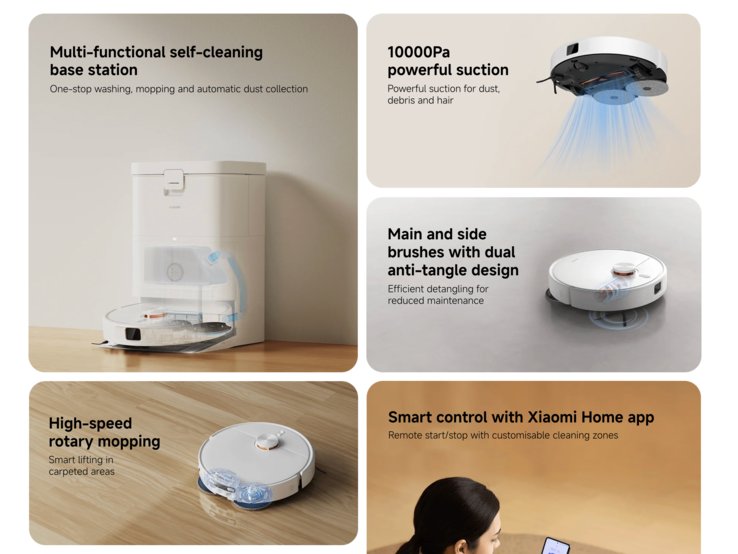 The H50 has 10,000Pa suction for everyday cleaning tasks.