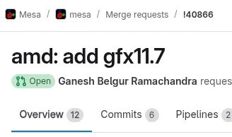 AMD GFX11.7 "RDNA 4m" Support Nears Completion in Mesa Drivers