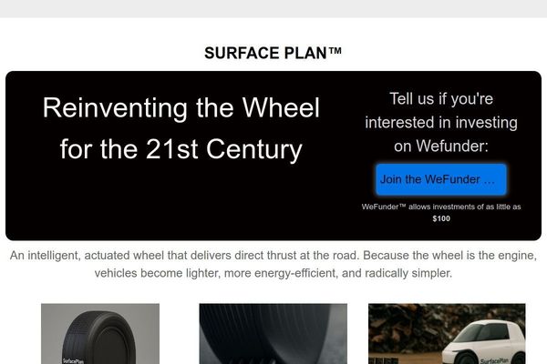 SurfacePlan's Intelligent Wheel: Direct Thrust Technology Promises 80% Weight Reduction and a Mobility Revolution