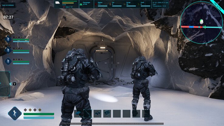 A screengrab of players gathered before a dungeon cave in Everrail (image source: SteamDB)