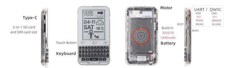 T-Deck Max: $110 e-ink smartphone connects for free - Notebookcheck News