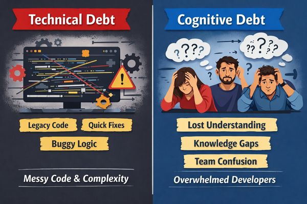 AI Agents Are Creating a New Kind of Developer Debt: Cognitive Load and Cognitive Debt