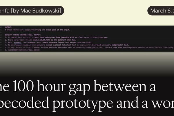 The 100 hour gap between a vibecoded prototype and a working product
