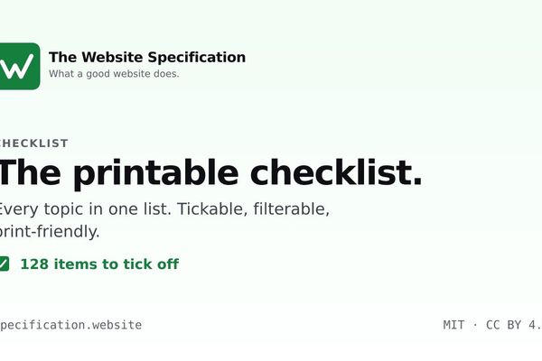 A Comprehensive Checklist for Modern Web Development