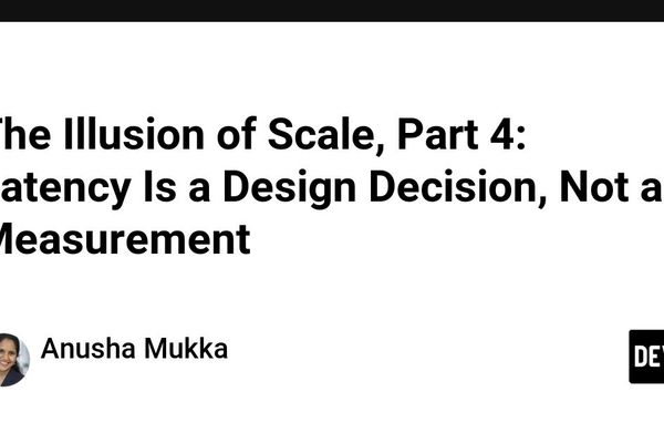 The Illusion of Scale, Part 4 – Why Latency Is a Design Decision, Not a Metric