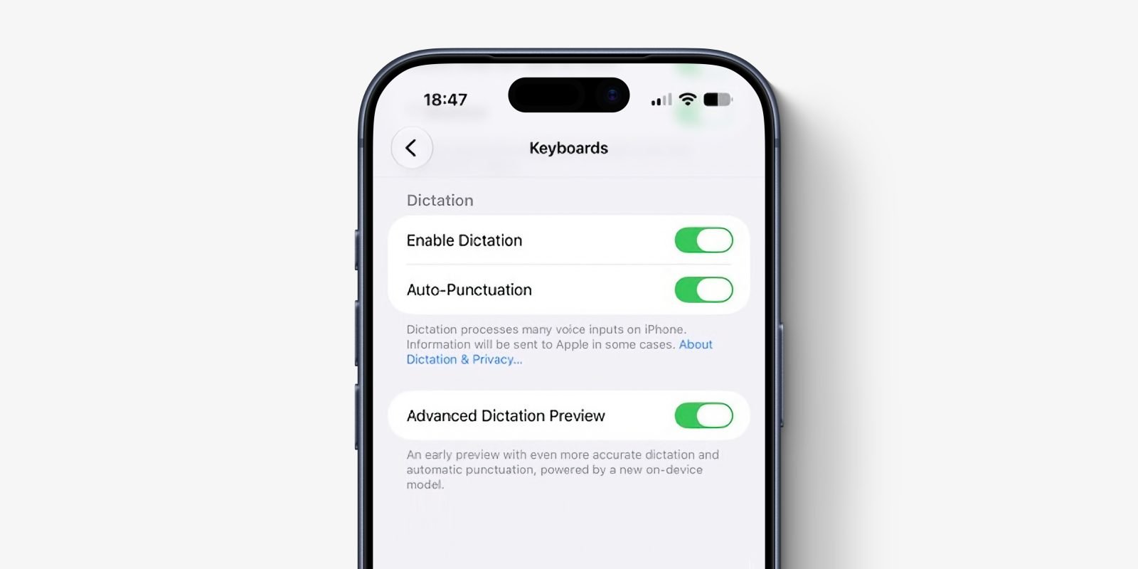 The new dictation feature is off-by-default in iOS 27 beta 1, here's how to turn it on - 9to5Mac