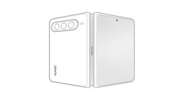 Huawei Pura X Max leaked sketches - unfolded.