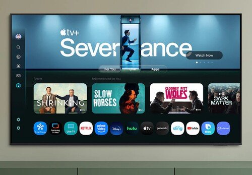 Samsung S84F OLED TV smart features are shown