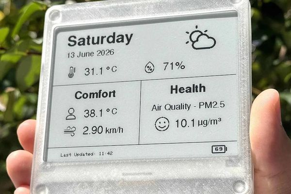 ESP32 e-paper weather tracker promises 1.5‑year battery life