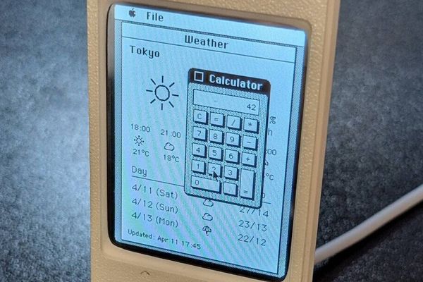 This ESP32 Macintosh Plus Emulator Pulls Real-Time Weather From Home Assistant