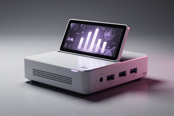 Machenike GTS Mini PC Features a Flip-Up Status Display for System Monitoring