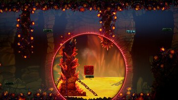 An image showing a platform sequence in Unbound: Worlds Apart.