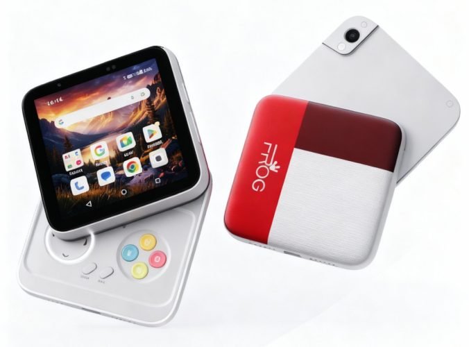 This square phone with a hidden keyboard (or gamepad) gives strong Motorola Flipout vibes - Liliputing