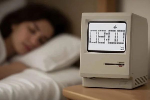 Tiny Mac look-a-like alarm clock transformed to run real Mac software