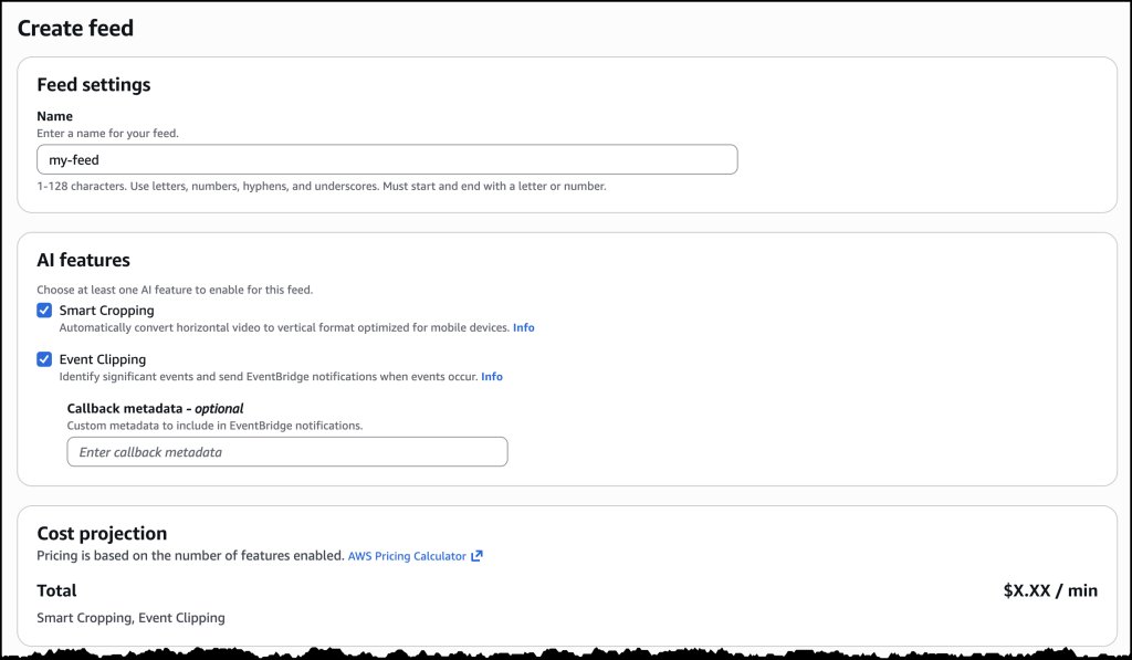 AWS Elemental Inference console