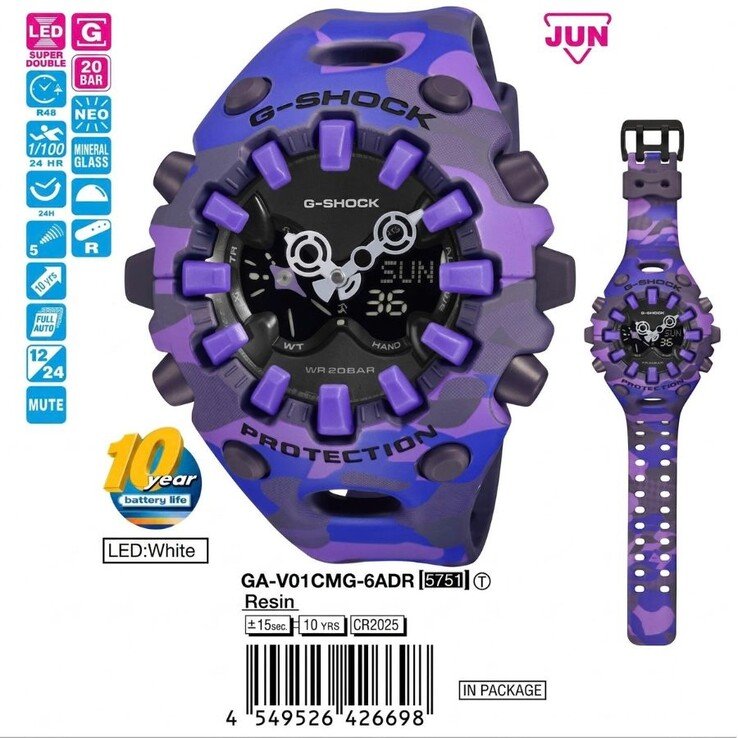 The Casio G-Shock GA-V01CMG-6A watch