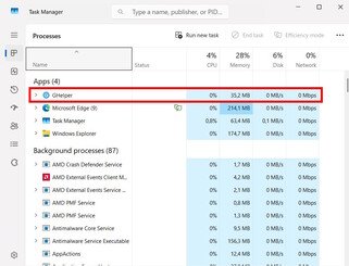 G-Helper uses just 35 MB in RAM - compared to all the active Asus processes with Armoury Crate