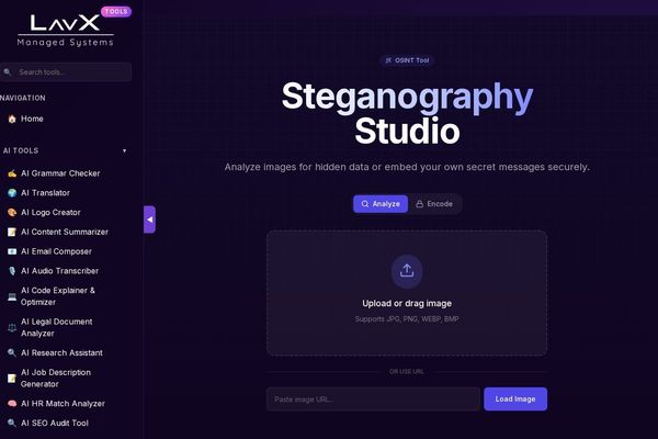 Uncover Hidden Threats: Steganography Studio Powers Secure Image Analysis on LavX Tools