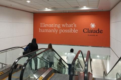 Anthropic airport advertising