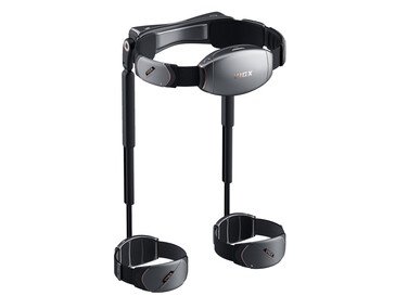 Unfolded for wear, the Vigx π6 exoskeletons are designed to deliver power near the wearer's center of gravity for reduced sway and twist. (View from rear) (Image source: Vigx)