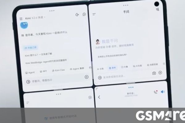vivo X Fold6 hands-on video shows OriginOS 6 Fold running four apps at once