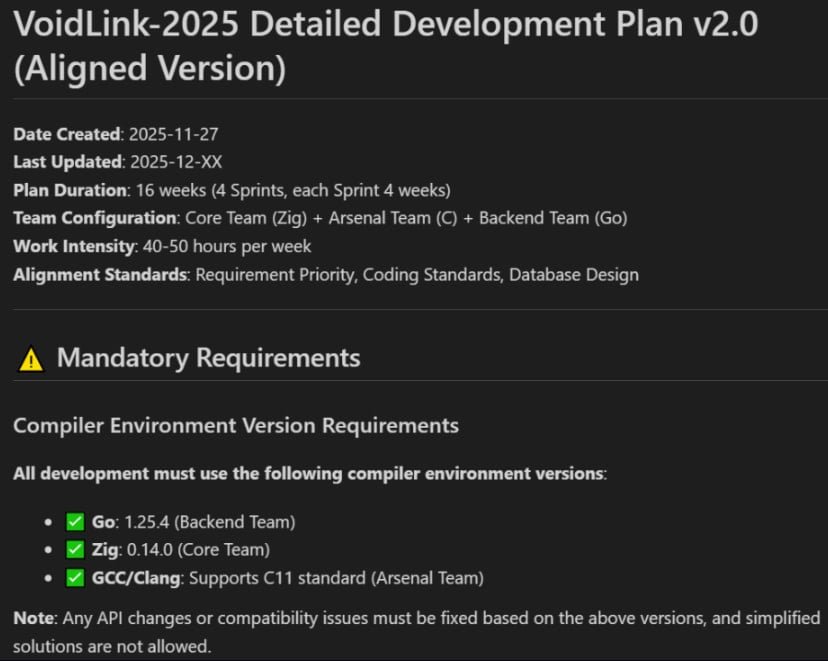 One of the generated development plans