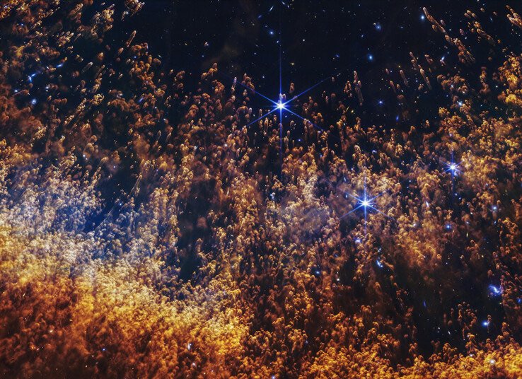 A new Webb image showing a portion of the Helix Nebula (Image source: NASA, ESA, CSA, STScI)