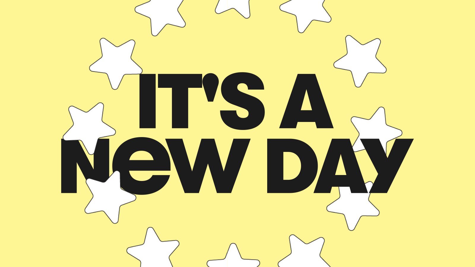 It's a new day with stars image