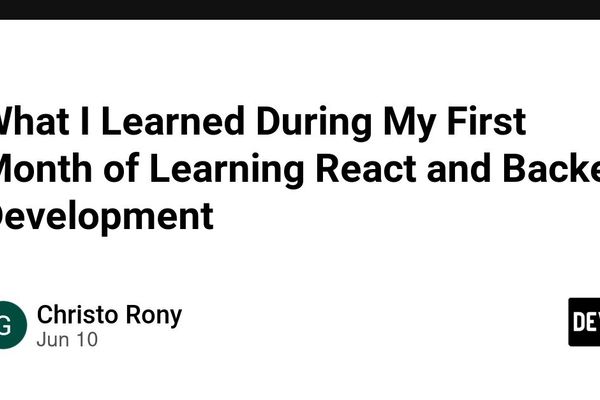 A First Month With React and Backend Development Teaches the Right Lesson: Interfaces Are Only Half the System