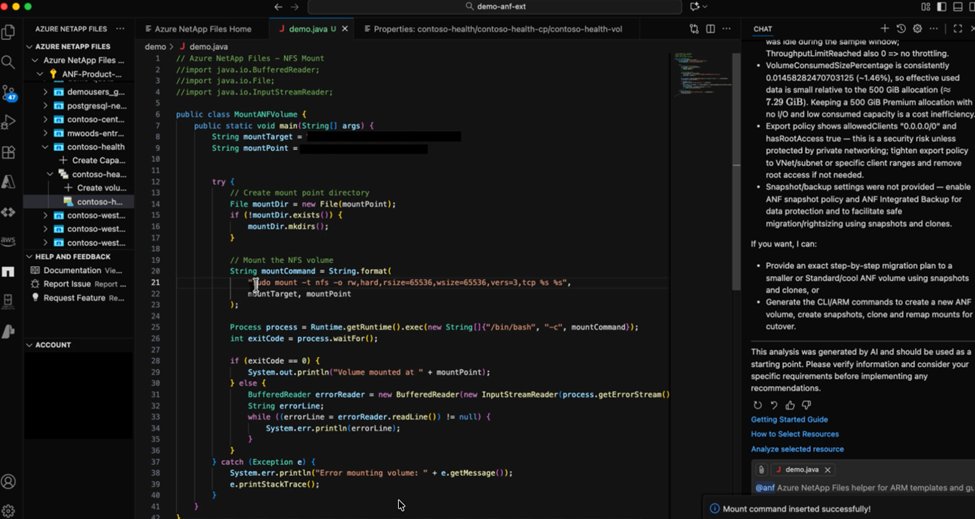 What's New with Azure NetApp Files VS Code Extension | Microsoft Community Hub