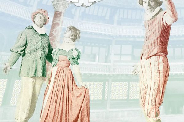Who are the actors on the UK’s 2015 passport “Performing Arts” page?