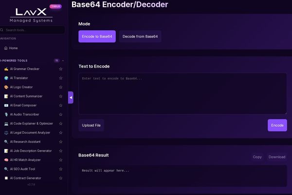 Why Base64 Encoding Matters: LavX’s Secure Tool for Modern Developers