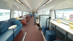 Lounge area of the TGV M with plenty of space