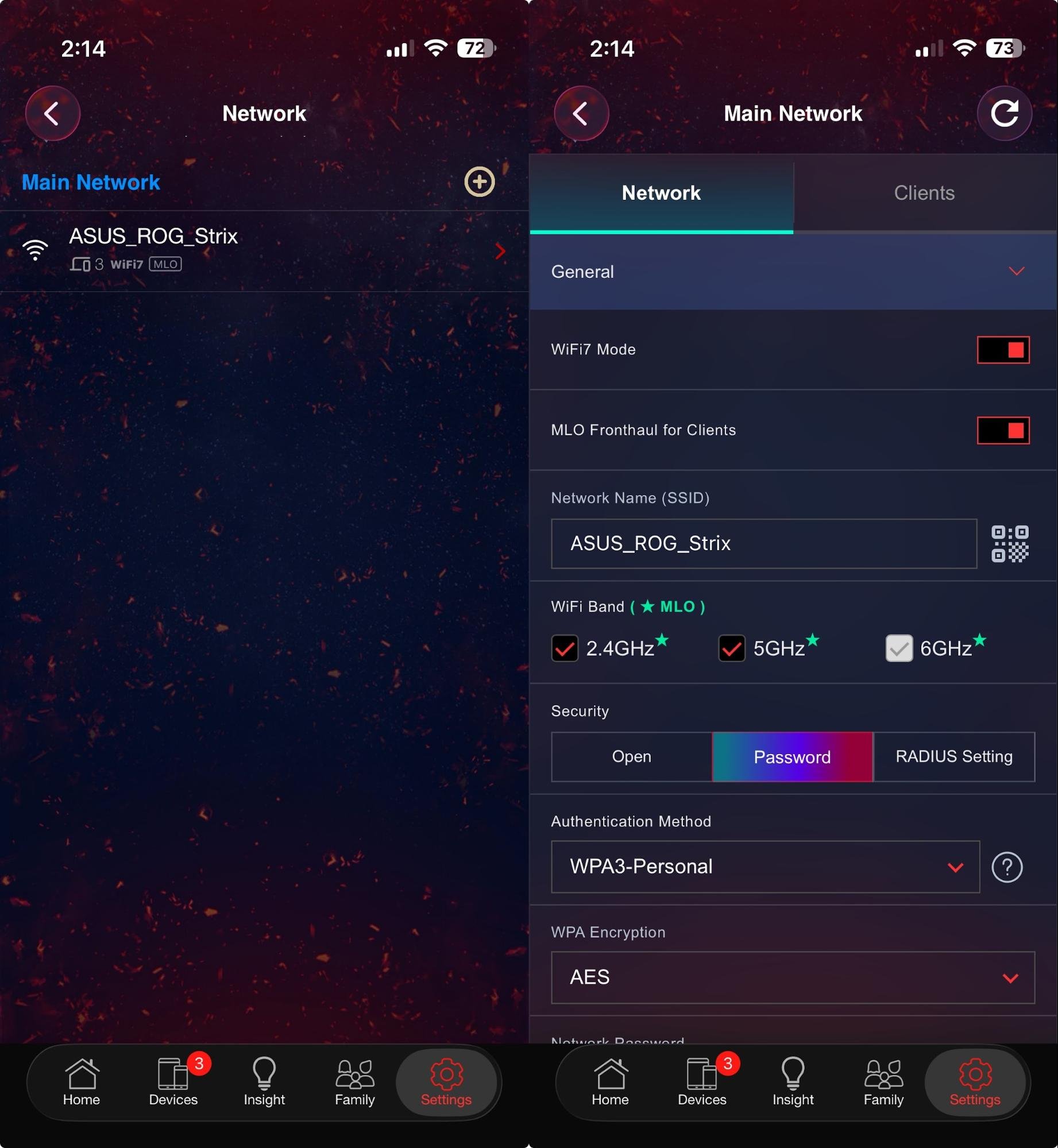 Asus MLO Wi-Fi 7 screen