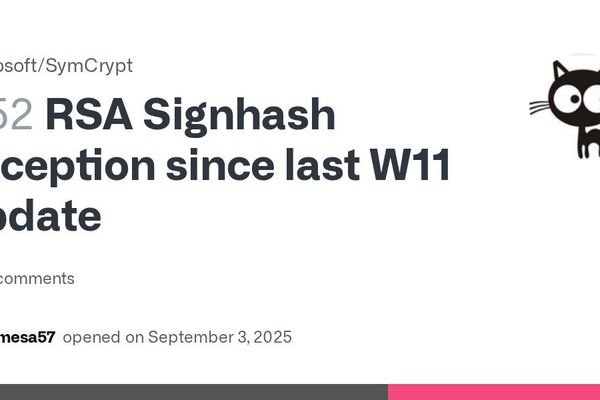 Windows 11 Update KB5064081 Triggers RSA Signing Failures in .NET Applications Using Specific Key Sizes