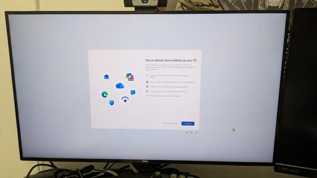 You're almost done setting up your PC screen
