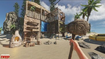 An image showing a shelter in Stranded Deep.