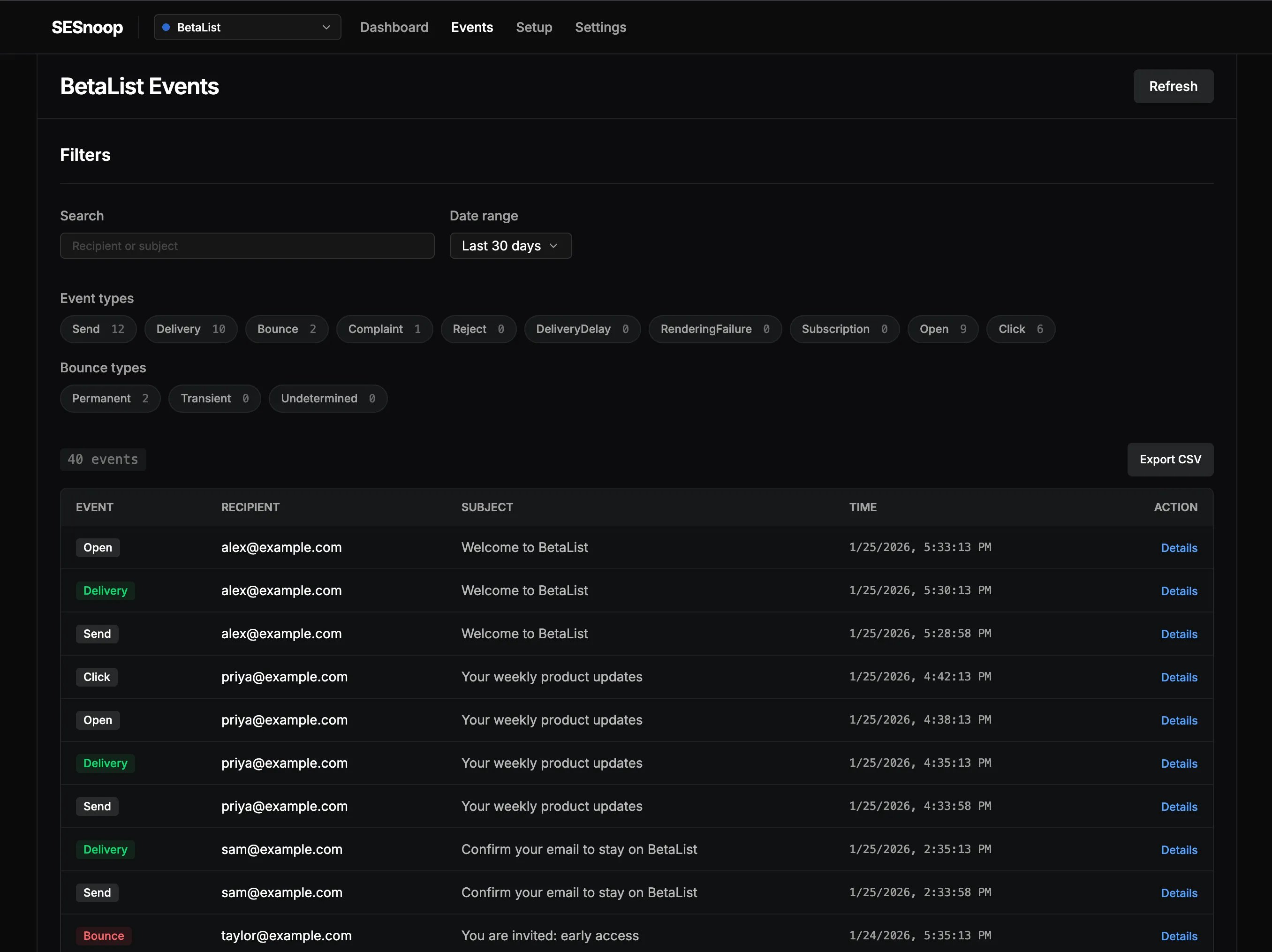 SESnoop running on Cloudflare Workers