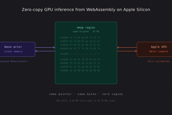 Zero-Copy GPU Inference from WebAssembly on Apple Silicon
