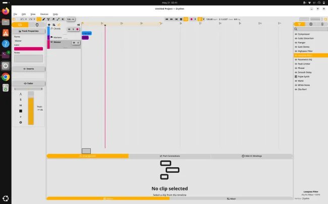 Zrythm 2 Alpha on Linux